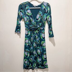 Boden Abstract Pattern 3/4 Sleeve Dress